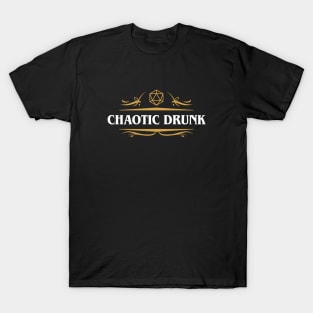 Chaotic Drunk Alignment Tabletop RPG Gaming T-Shirt